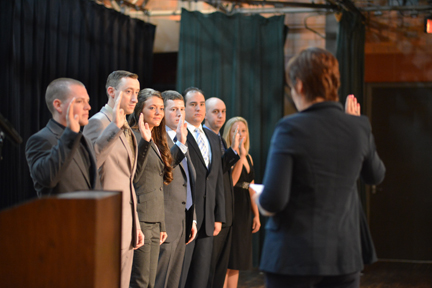 recruits sworn in